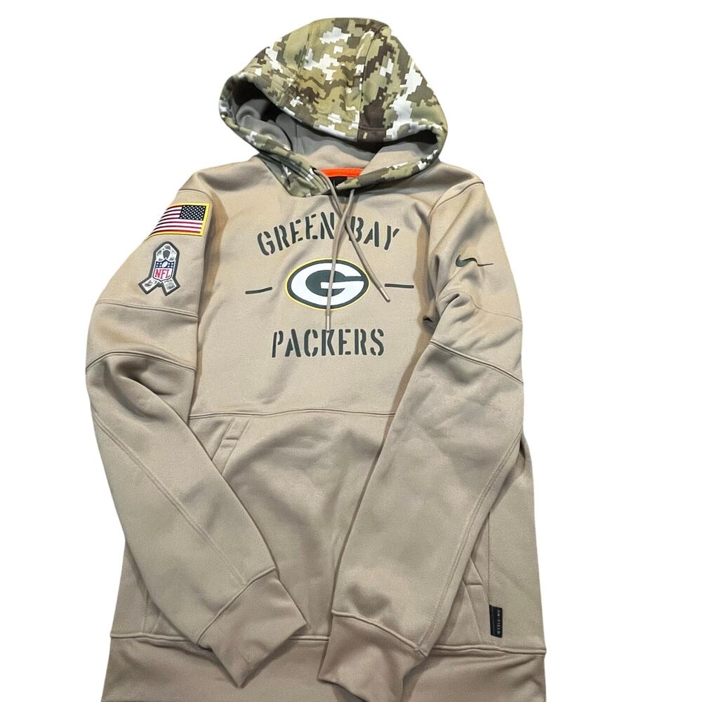 Green Bay‎ Packers Nike Dri-Fit Salute To Service Hoodie Camo Men’s S